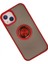 iPhone 15 Kılıf Montreal Yüzüklü Silikon Kapak - Kırmızı 2
