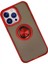 iPhone 15 Pro Kılıf Montreal Yüzüklü Silikon Kapak - Kırmızı 2
