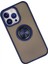 iPhone 15 Pro Kılıf Montreal Yüzüklü Silikon Kapak - Lacivert 2