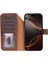 Bloomcase Magic Wallet Saddle Brown Apple iPhone 17 Pro (6.3") Hakiki Deri Çıkarılabilir Cüzdanlı Telefon Kılıfı 5