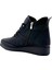 (Oc Shoes) Termo Kaymaz Taban Fermuarlı Kadın Kısa Bot Siyaha Siyah 5