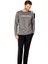 6093 Erkek Gri Uzun Kollu Bisiklet Yaka Pijama Takımı 1