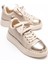 Kadın Nubuk Sneaker Spor Ayakkabı Gold Detaylı Bej Glorina 1