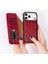 Bloomcase Magic Wallet Crimson Red Apple iPhone 17 Pro (6.3") Hakiki Deri Çıkarılabilir Cüzdanlı Telefon Kılıfı 2