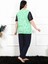 Kadın 5xl-6xl-7xl-8xl Büyük Beden Kısa Kol Pijama Takım Yeşil 4