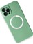 iPhone 12 Pro Kılıf Jack Magneticsafe Lens Silikon - Yeşil 3