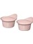 Fırın-Servis Kabı, Mat Açık Pembe, 15X13 Cm, 2 Adet, Kapaklı 1
