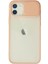iPhone 12 Kılıf Palm Buzlu Kamera Sürgülü Silikon - Pembe 1