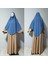 Maksi Boy Sandy Sufle Khimar Hazır Hijab Eşarp Indigo 1