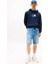 Tommy Hılfıger Erkek Marka Logolu Kapüşonlu Organik Pamuklu Kanguru Ceplli Günlük Kullanıma Uygun Lacivert Sweatshirt DM0DM21623 C1G 3
