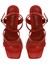 25S-218 5fx Kırmızı Kadın Topuklu Sandalet 12