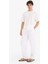 %100 Keten Relax Fit Üç Cepli Geniş Paça Pantolon F4601AX25HS 1