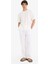 %100 Keten Relax Fit Üç Cepli Geniş Paça Pantolon F4601AX25HS 2