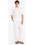 %100 Keten Relax Fit Üç Cepli Geniş Paça Pantolon F4601AX25HS 3