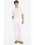 %100 Keten Relax Fit Üç Cepli Geniş Paça Pantolon F4601AX25HS 4