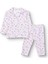 Kız Bebek Uzun Kol Pijama Takımı Interlok Gömlek Yaka Uzun Kol Reçme Paça 1