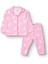 Kız Bebek Uzun Kol Pijama Takımı Interlok Gömlek Yaka Uzun Kol Reçme Paça 1
