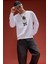 Boxy Fit Bisiklet Yaka Baskılı Sweatshirt E9331AX25AU 3