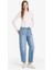 Barrel Fit Normal Bel Düz Paça Bilek Boy Jean Kar Yıkamalı Pantolon F2959AX25WN 1