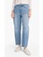Barrel Fit Normal Bel Düz Paça Bilek Boy Jean Kar Yıkamalı Pantolon F2959AX25WN 4