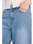 Barrel Fit Normal Bel Düz Paça Bilek Boy Jean Kar Yıkamalı Pantolon F2959AX25WN 5