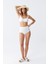 Kadın Basic Beyaz Pedli Yüksek Bel Bikini Takımı 3