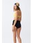 Kadın Straplez Sarı Yüksek Bel Bikini Takımı 5