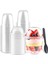 100 Adet 360 ml Kapaklı Tatlı Kapları Tek Kullanımlık Puding Kapları Çorba, Dondurma, Dondurmalı Plastik Tek Kullanımlık Kaplar (Yurt Dışından) 2