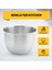 Mutfak Paslanmaz Çelik 304 Karıştırma Kabı Derin Tasarım Pişirme Pişirme Kek Ekmek Salata Mutfak Mikser Kabı, 2800ML (Yurt Dışından) 5