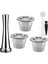 Nespresso Için Yeniden Kullanılabilir Kapsüller, Paslanmaz Çelik, 3 Adet Yeniden Doldurulabilir Ped + 1 Tamper + 1 Kaşık + 1 Fırça (Yurt Dışından) 2
