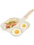Yumurta Kızartma Tavası 3'ü 1 Arada Yumurta Kızartma Tavası Ahşap Saplı Yapışmaz Omlet Tavası Mutfak Kahvaltı Yumurta Pişirme Tavası A (Yurt Dışından) 1