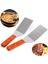 Paslanmaz Çelik Burger Spatulası, Barbekü ve Biftek Için Ahşap Saplı Kare Spatula Pişirme Kazıyıcı Hamburger Döneri (Yurt Dışından) 4