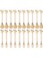 Tatlı Kaşığı Çatal Seti, 20 Parça 4,7 Inç Pasta Çatalı, Kahve Kaşığı, Yaratıcı Altın Yaprak Meyve Çatalı, (10 Kaşık + 10 Çatal) (Yurt Dışından) 2