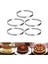 5'li Paket 20 cm Delikli Yuvarlak Tart Halkaları Paslanmaz Çelik Meyveli Turta Kiş Kek Mus Kalıbı Mutfak Pişirme Kalıbı (Yurt Dışından) 5