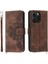 iPhone 15 Pro Max Çiçek 5 Kart Yuvası Tutucu Standı Kadın Erkek Gül Manyetik Cüzdan Kapaklı Koruyucu Telefon Kılıfı (Yurt Dışından) 1