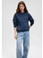 Kapüşonlu Lacivert Basic Sweatshirt 167299-70488 8