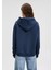 Kapüşonlu Lacivert Basic Sweatshirt 167299-70488 9