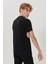 Erkek Siyah Regular Fit Bisiklet Yaka T-Shirt 5