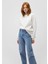 Kadın Bisiklet Yaka Beyaz Basic Sweatshirt 1610198-70057 7