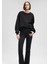 Kadın Bisiklet Yaka Siyah Basic Sweatshirt 1610198-900 6