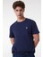 Erkek Lacivert Bisiklet Yaka Tişört 6