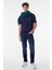 Erkek Lacivert Bisiklet Yaka Tişört 8
