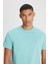 Regular Fit Normal Kesim %100 Pamuk Bisiklet Yaka Açık Yeşil Tişört 8