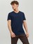 V Yaka Lacivert Erkek T-Shirt 12156102 6