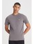 Bisiklet Yaka Antrasit Erkek T-Shirt L60UFQ003 Bisiklet Yaka T-Shirt 3