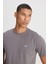 Bisiklet Yaka Antrasit Erkek T-Shirt L60UFQ003 Bisiklet Yaka T-Shirt 5