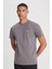 Bisiklet Yaka Antrasit Erkek T-Shirt L60UFQ003 Bisiklet Yaka T-Shirt 7