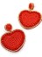 Kalp Boncuk Küpe - Kırmızı 1