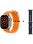 Turuncu Kordonlu Ultra 8 Max 49 mm Akıllı Saat, Garantili, Şık ve Dayanıklı 2