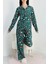 Yılbaşı Süet Düğmeli Pijama Takımı 4